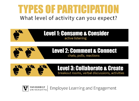 Types of participation: What level of activity can you expect?