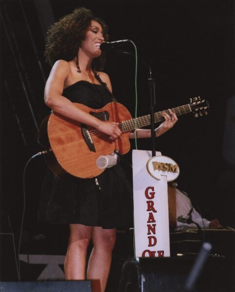 photograph of Rissi Palmer performing for first time at Grand Ole Opry 