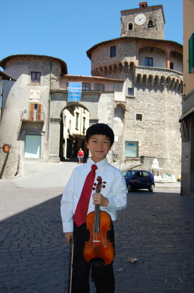 Kingston Ho, aged 6, in Italy.
