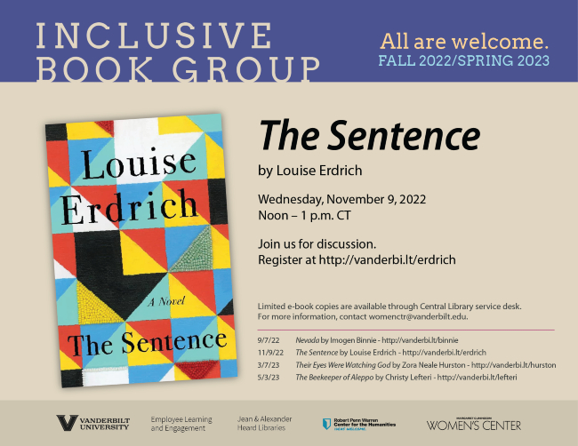 Inclusive Book Group: The Sentence by Louise Erdrich