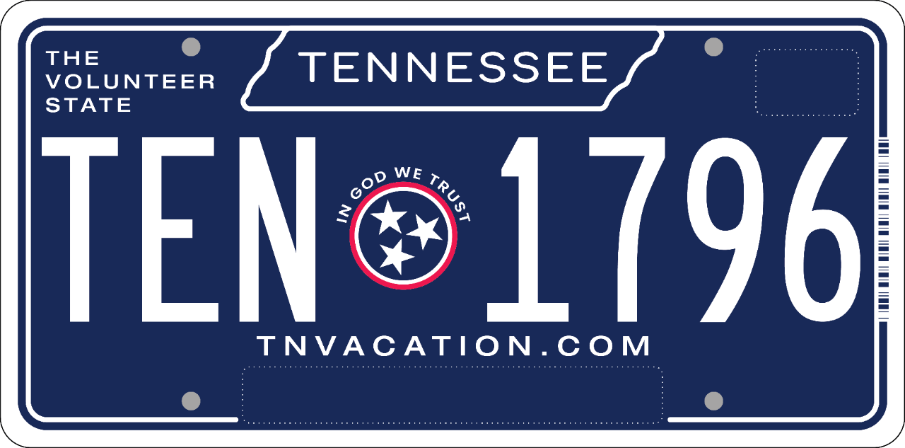 New Tennessee license plate
