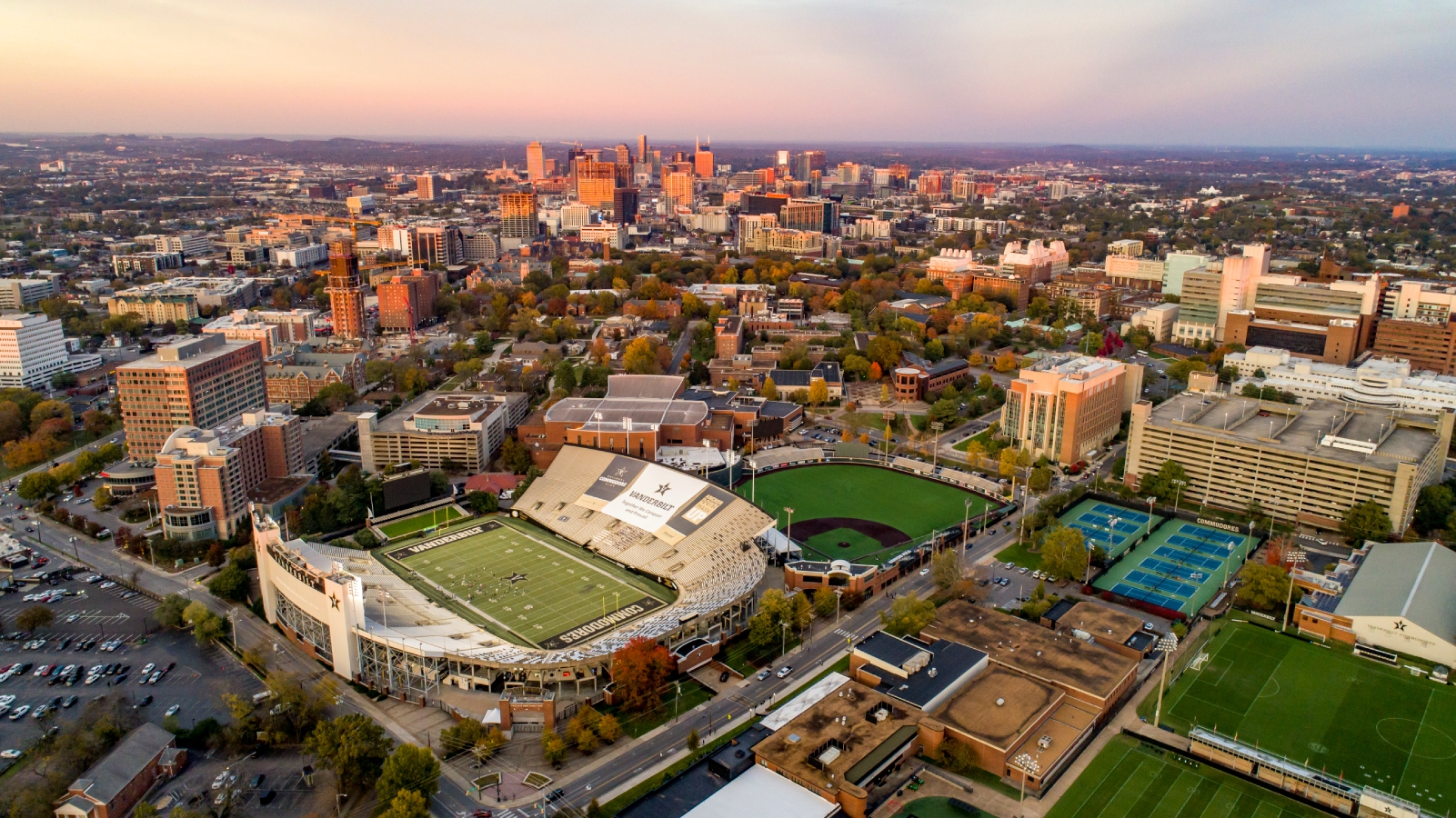 Vanderbilt campus aerial