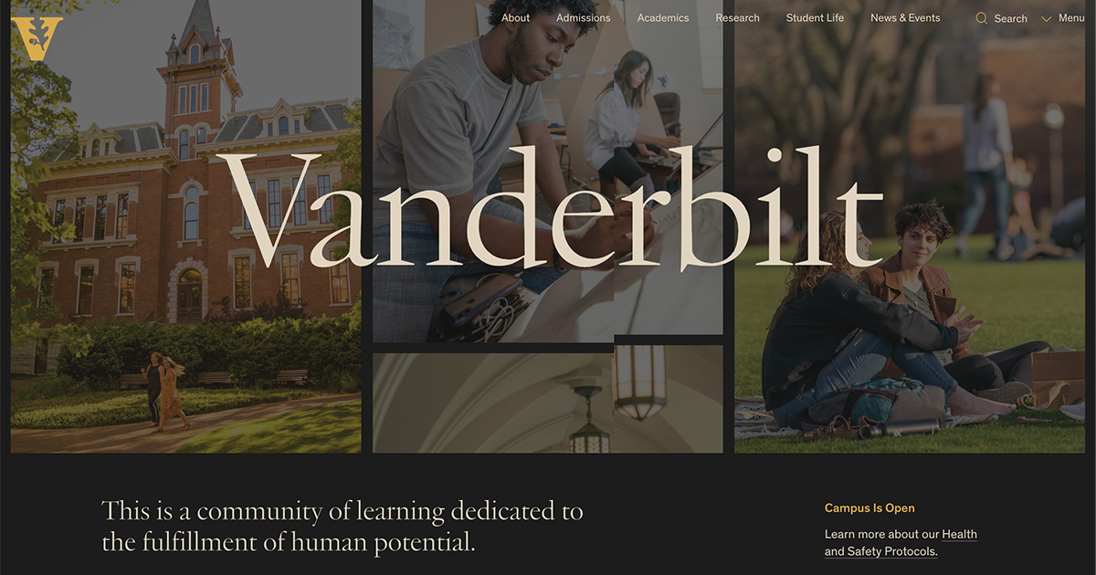 Vanderbilt launches phase one of FutureVU Digital, the university’s reimagined web presence