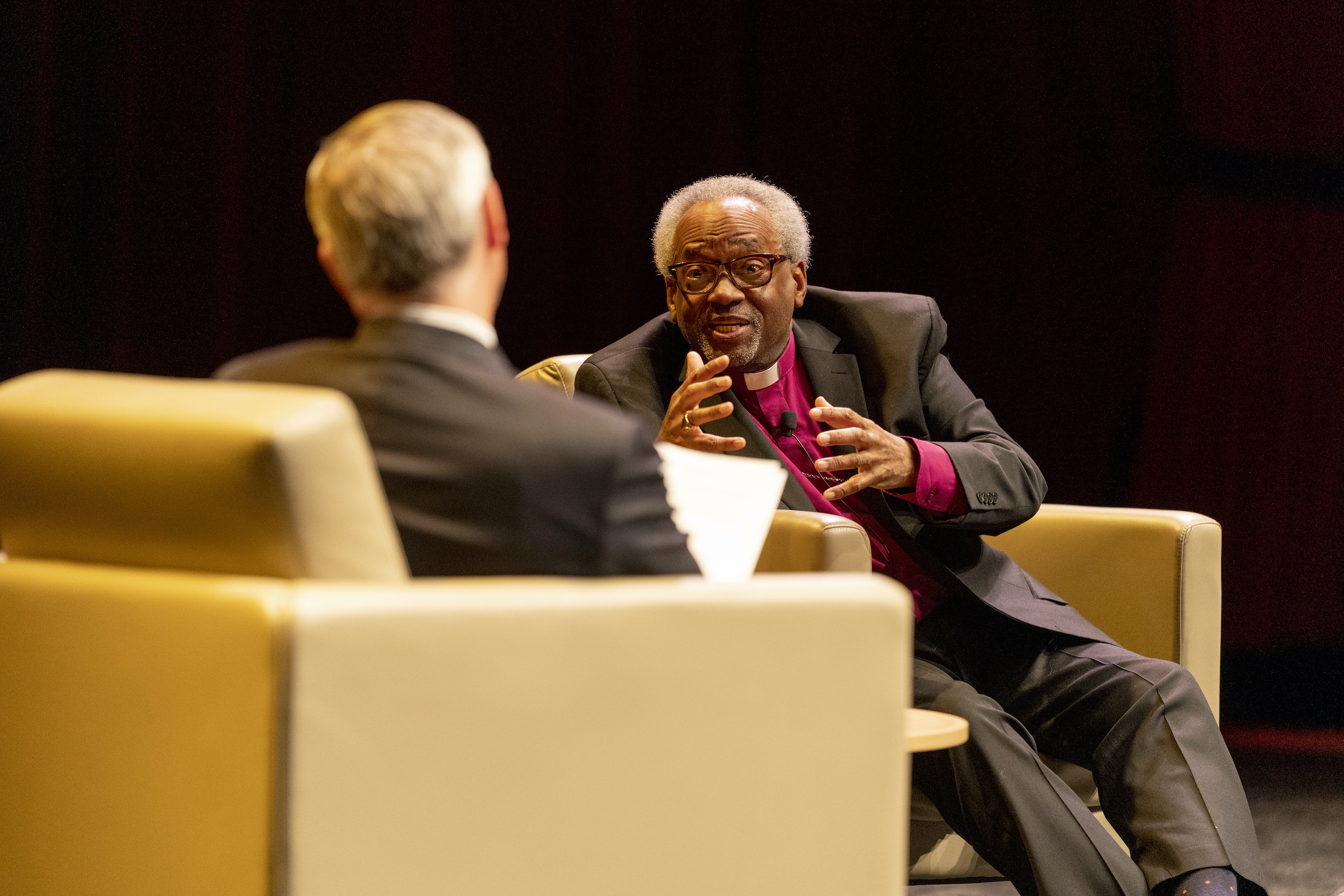 WATCH: Bishop Michael Bruce Curry and Jon Meacham call for positive change in discussion of religion, politics