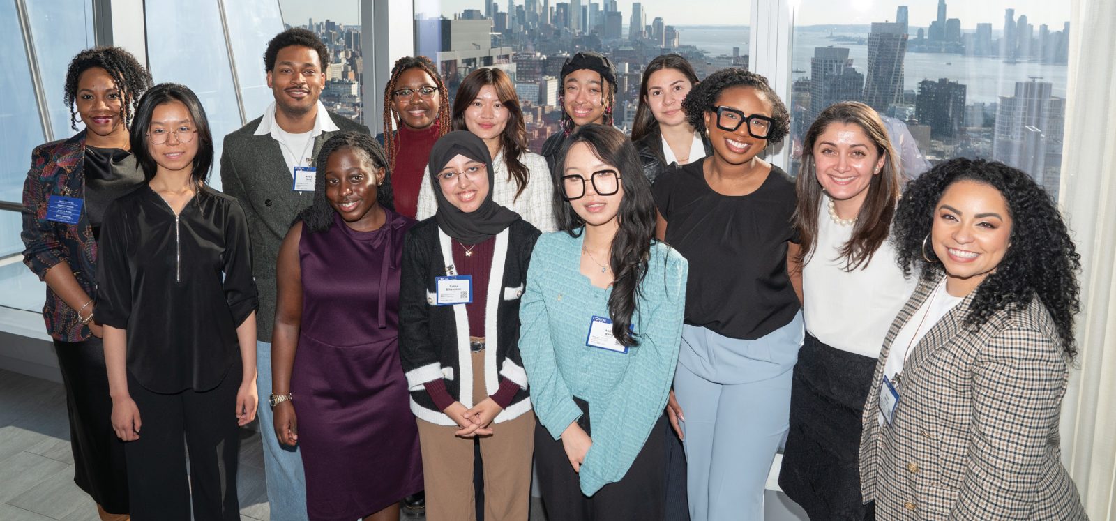 Group shot of Vanderbilt students who participated in the spring break 2024 trip to the New York City hub.