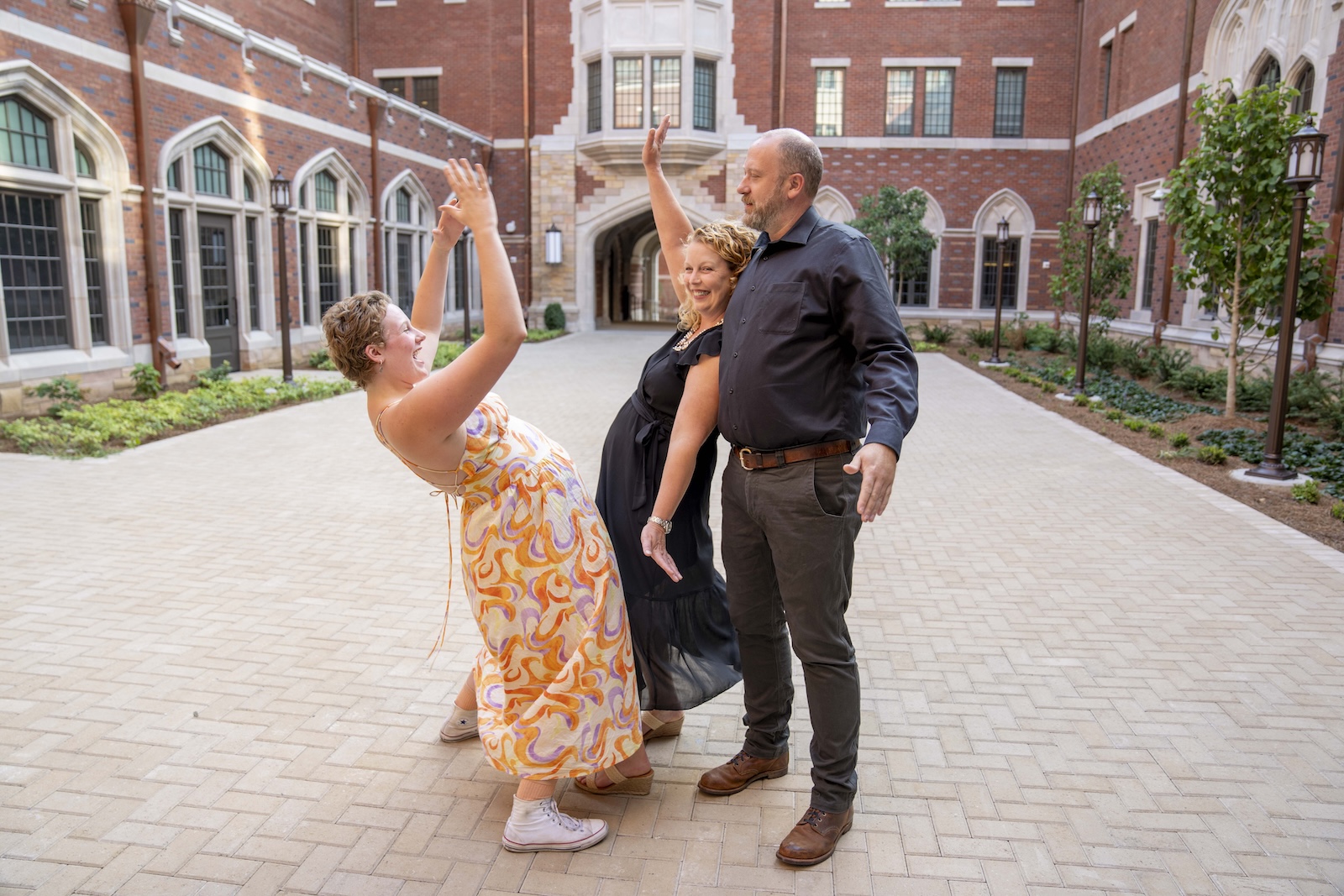 Emily Pendergrass and her family dancing