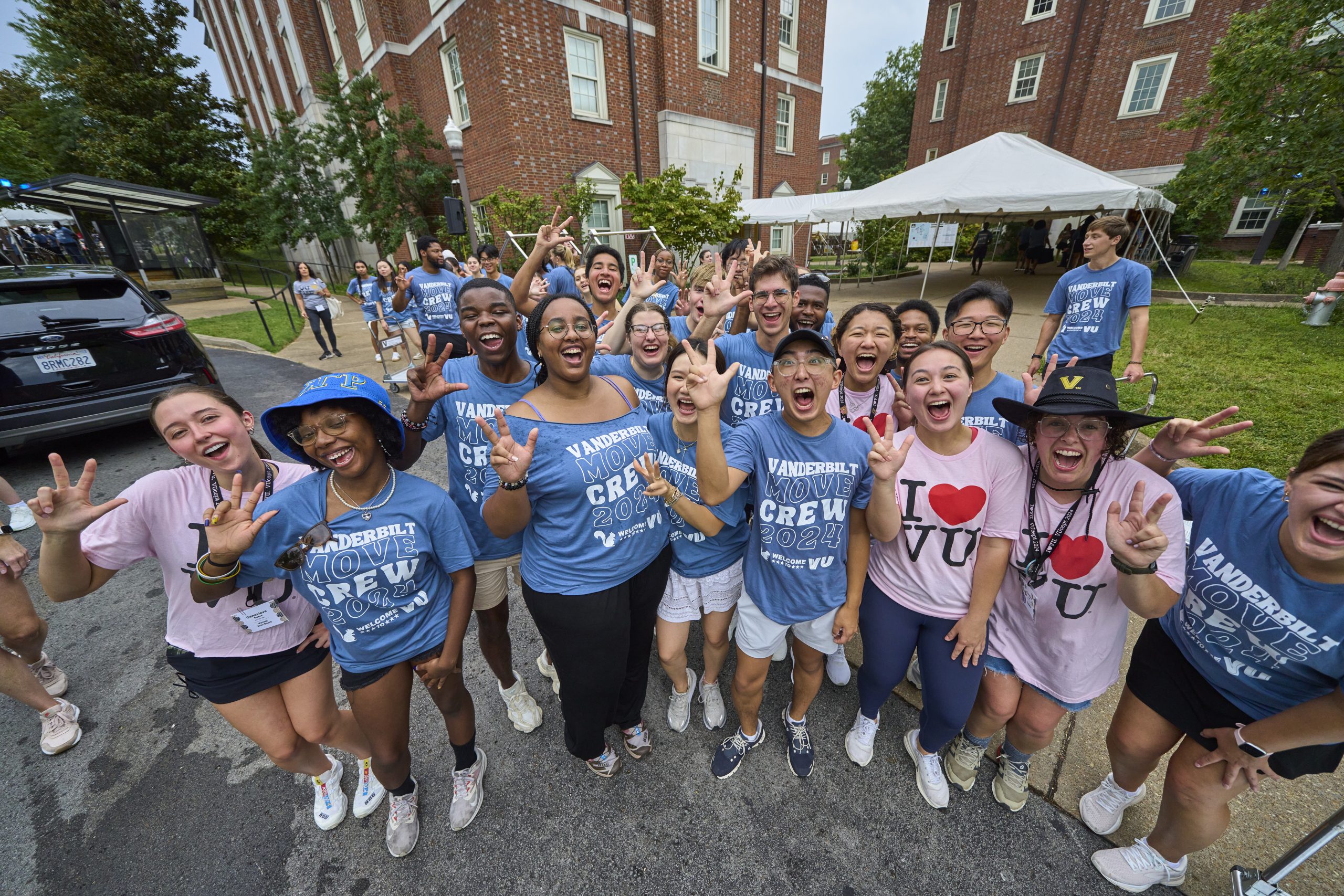 First year students move into the Ingram Commons at the start of Fall Semester 2024.