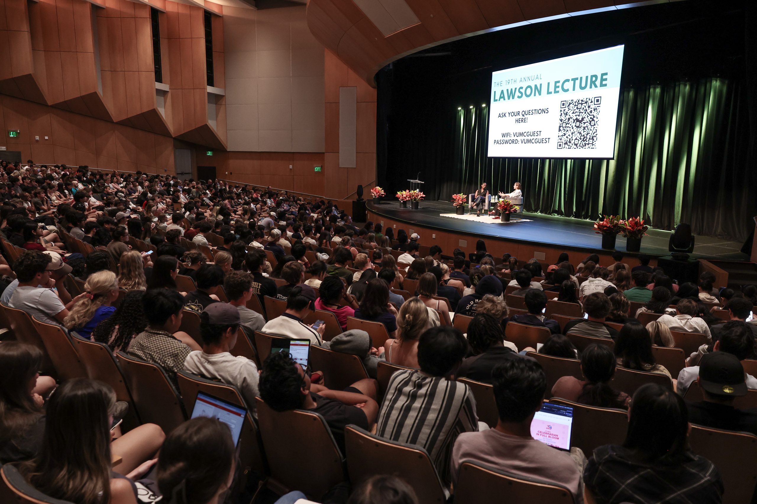 A packed Langford Auditorium during the 2025 Lawson Lecture. 