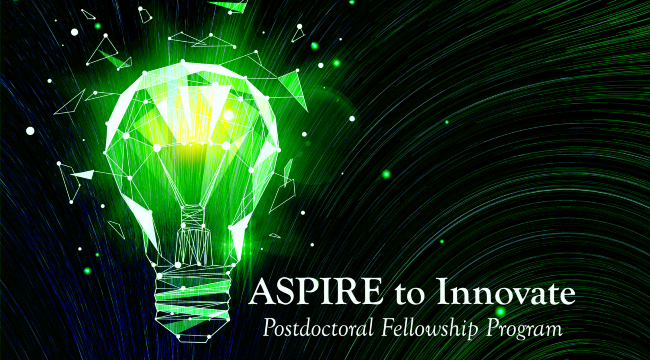 Applications open for ASPIRE postdoctoral research fellowship to support path to entrepreneurship