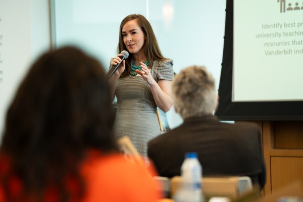 Jennifer Wilson leads a seminar through the Office of Education Design and Development.