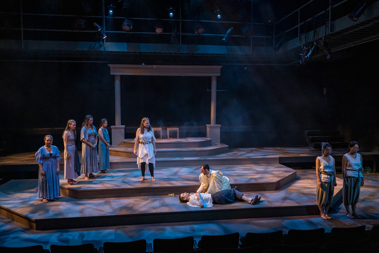 cast of VU Theatre production of 'Antigone'