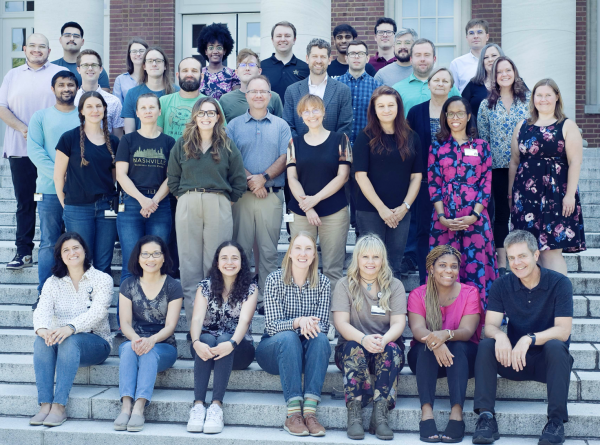 Dr. Crowe with his lab team