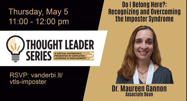 Employee Learning and Engagement Thought Leader Series: ‘Do I Belong Here? Recognizing and Overcoming Imposter Syndrome’ May 5