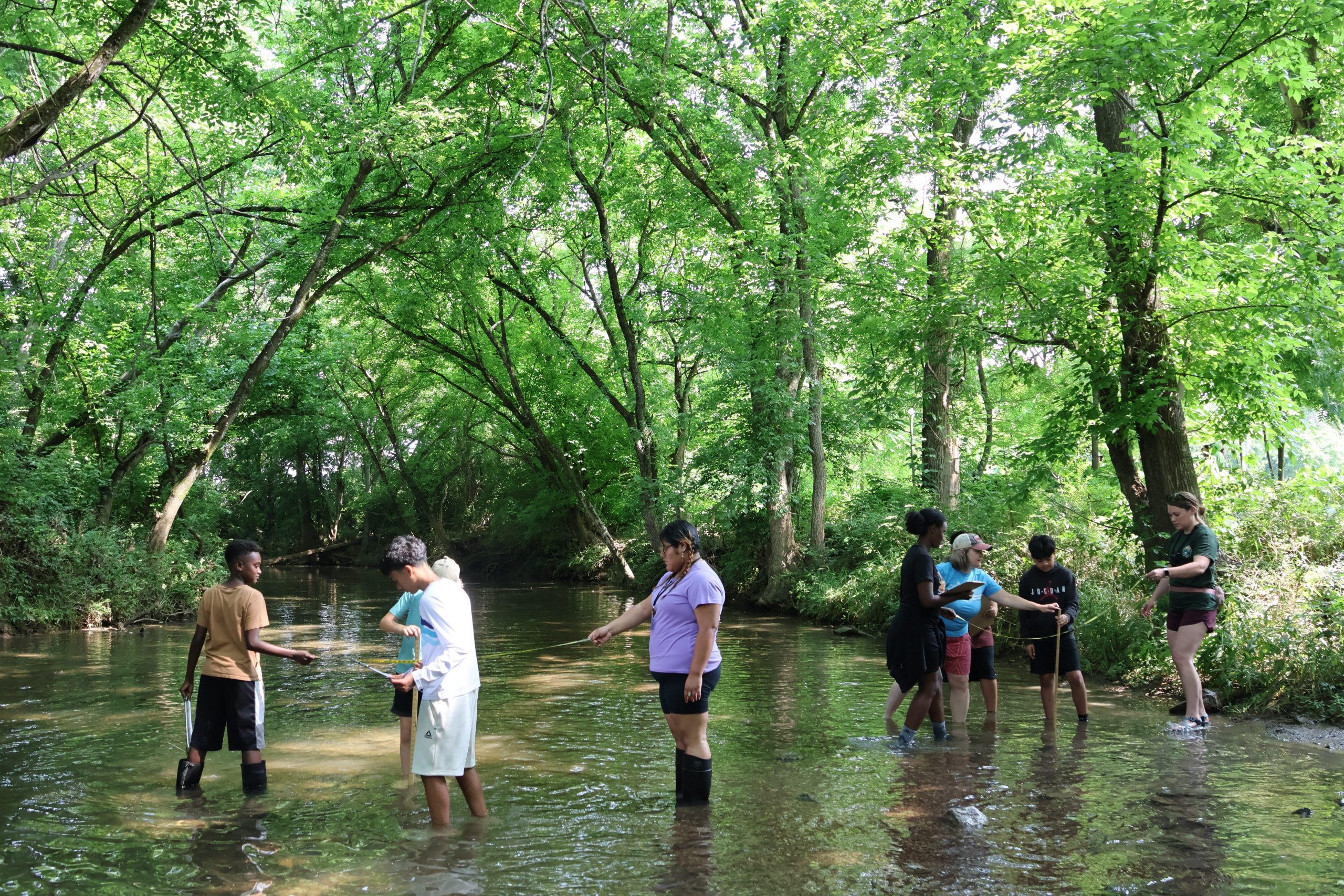 group of students standing in Mill Creek