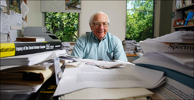 Frank L. Parker in his office in Jacobs Hall in 2008. (Vanderbilt University / Steve Green)