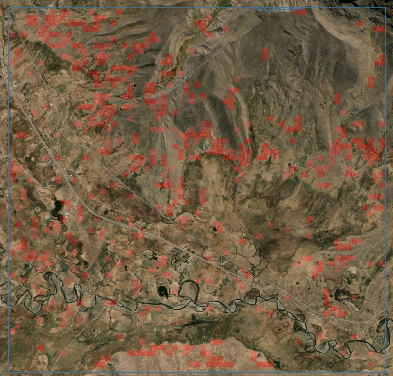 Andes Mountains with archaeological loci