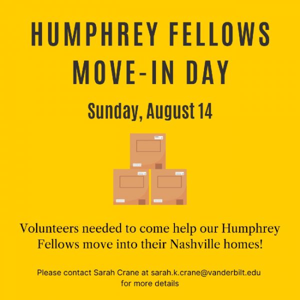 Humphrey Fellows Move-In Day flyer