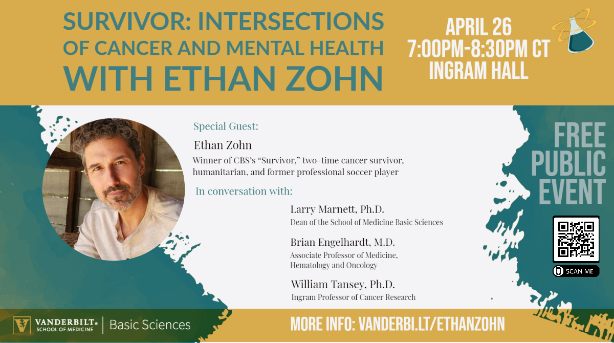 Attend ‘Survivor: Intersections of Cancer and Mental Health with Ethan Zohn’ on April 26