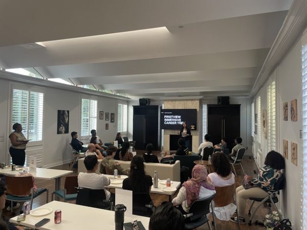 First View students engage with Career Center. 