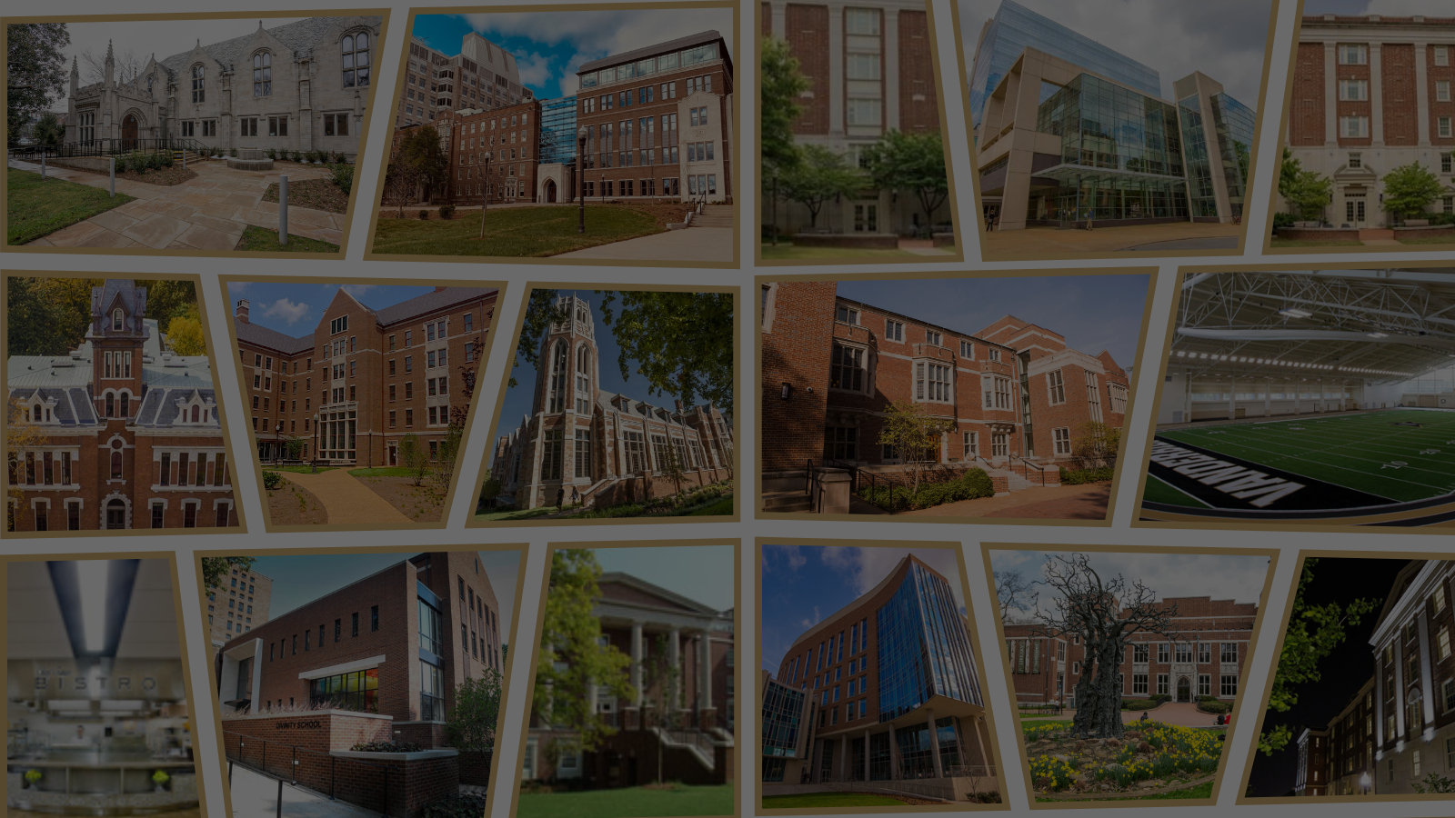 16 sustainable buildings on campus in a collage