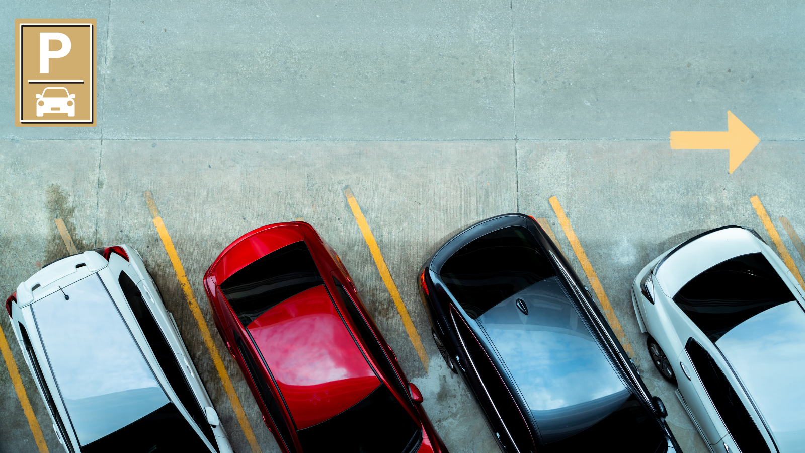 Cars parked in a lot