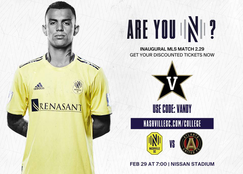 Get Discount On Tickets To Nashville Soccer Club S Mls Debut Feb 29 Vanderbilt News Vanderbilt University