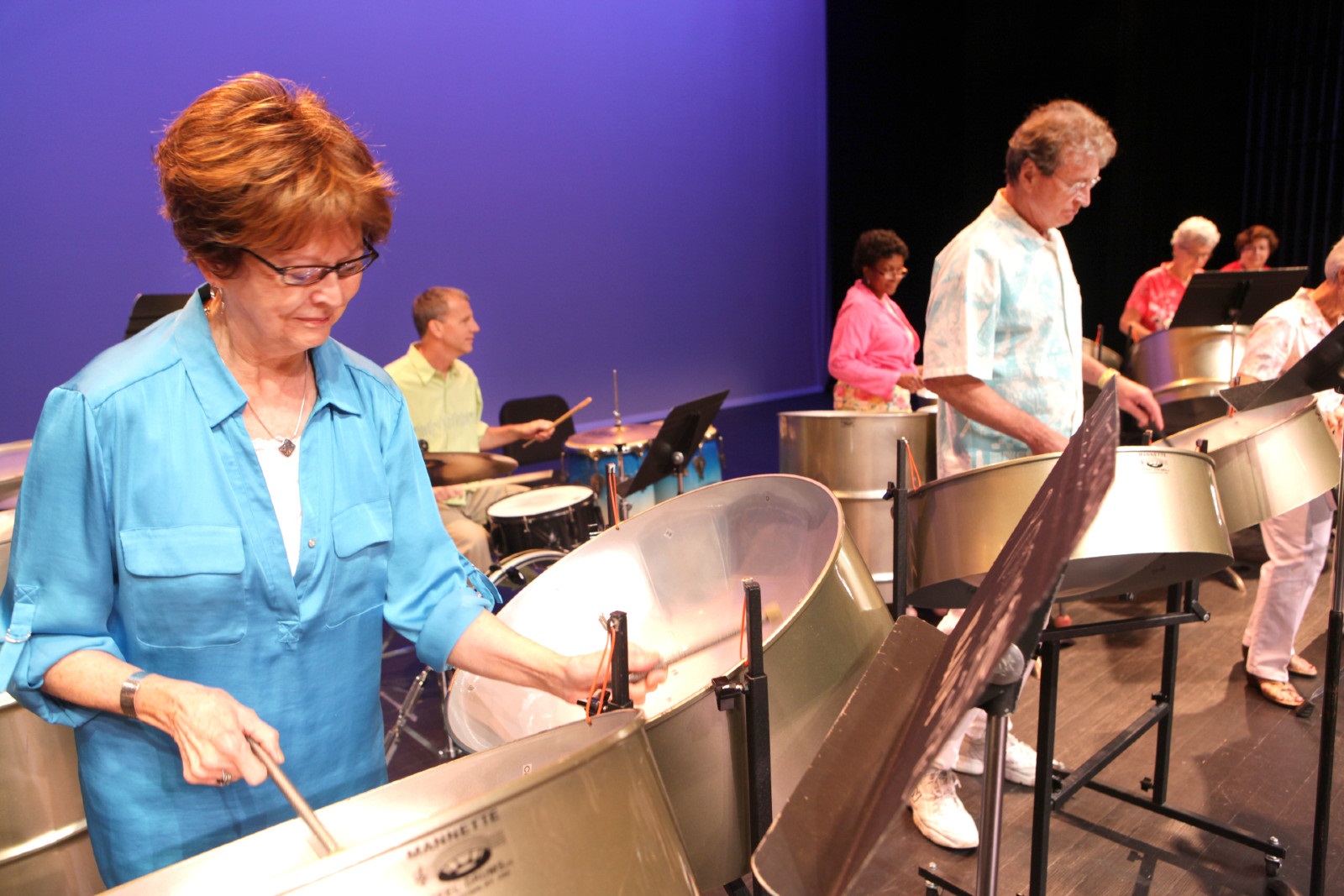 Older adults enjoy learning and performing in Osher Steel Drum Band 