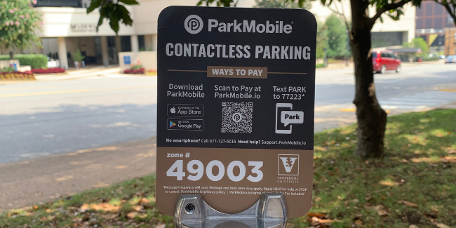 Hourly paid parking available for campus visitors and short-term parking  