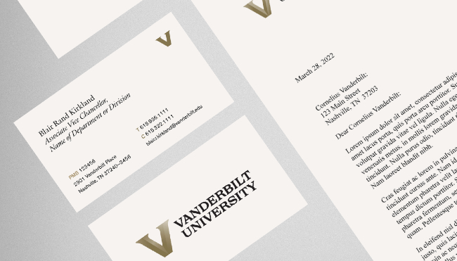 Stationery products featuring new Vanderbilt marks now available