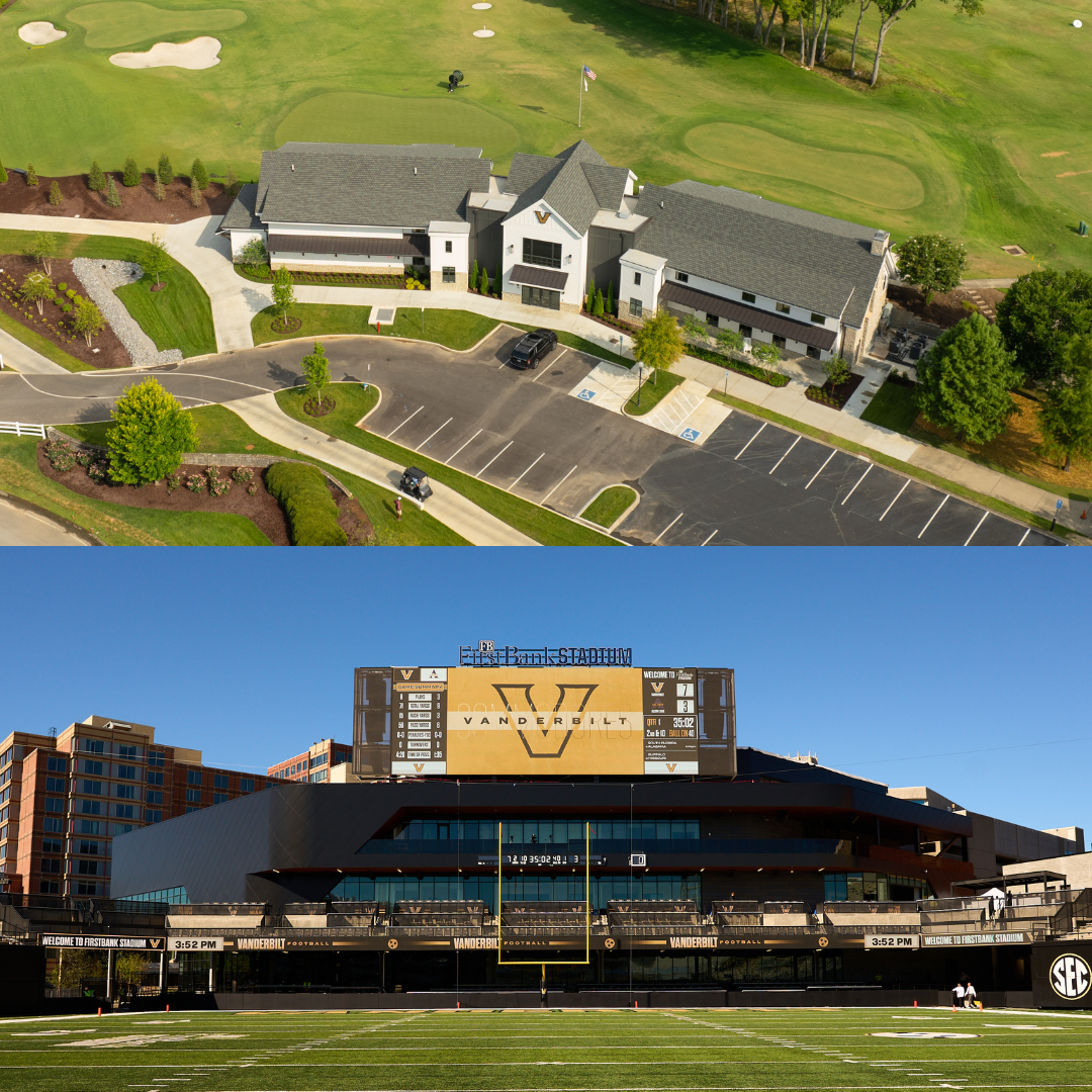 The Huber Center and the Vanderbilt Golf House.