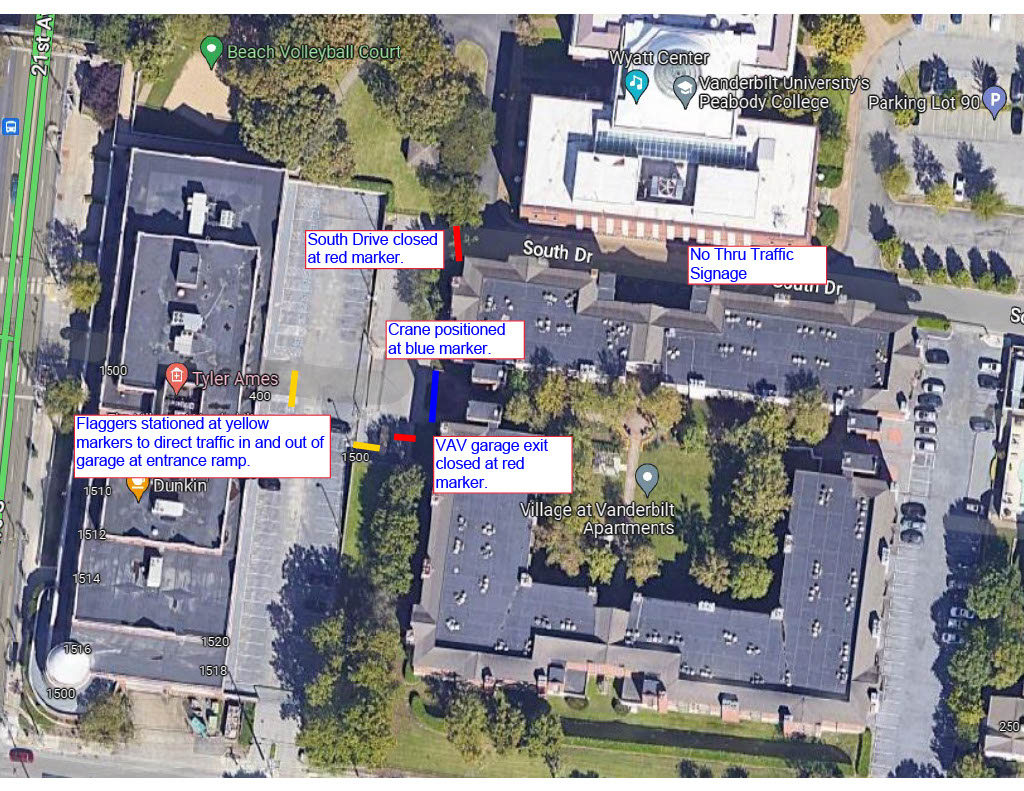 South Drive entrance at Village at Vanderbilt to close March 16