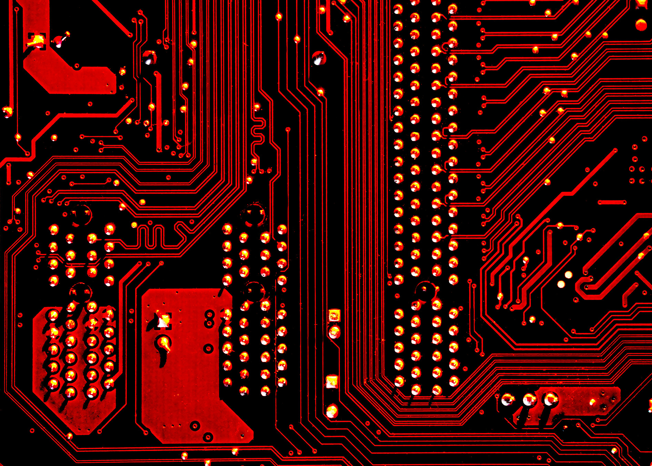 red and black motherboard