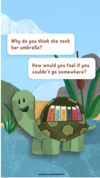 Turtle interacts with user via text boxes