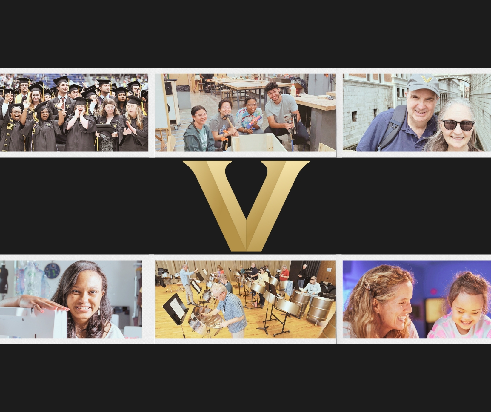 A collage of photos representing all the resources available for lifelong learning at Vanderbilt