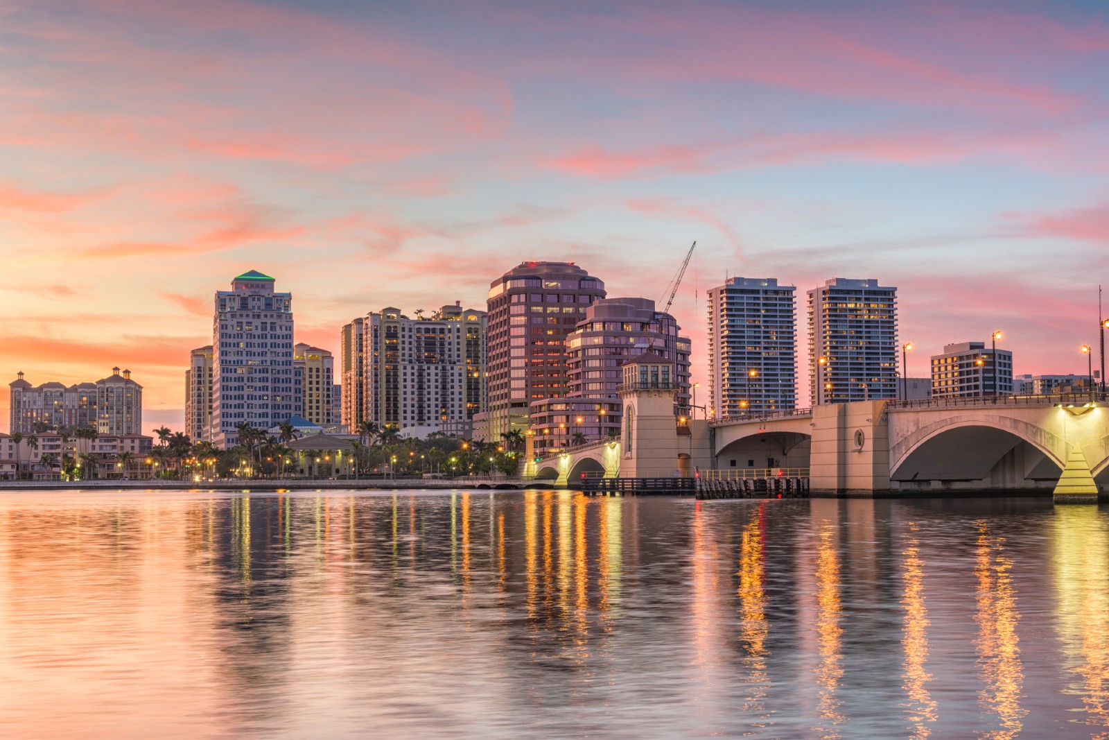 Image Description: South Florida skyline across the water. 