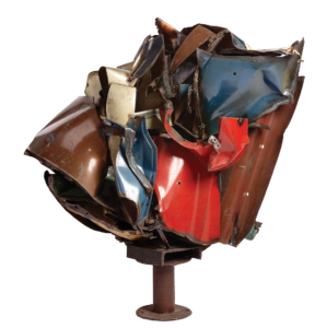 Maz by American sculptor John Chamberlain (1927–2011) iso ne of the most important post-World War II works in the Vanderbilt collection.