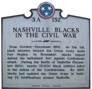 photo of historical marker at Nashville’s Fort Negley