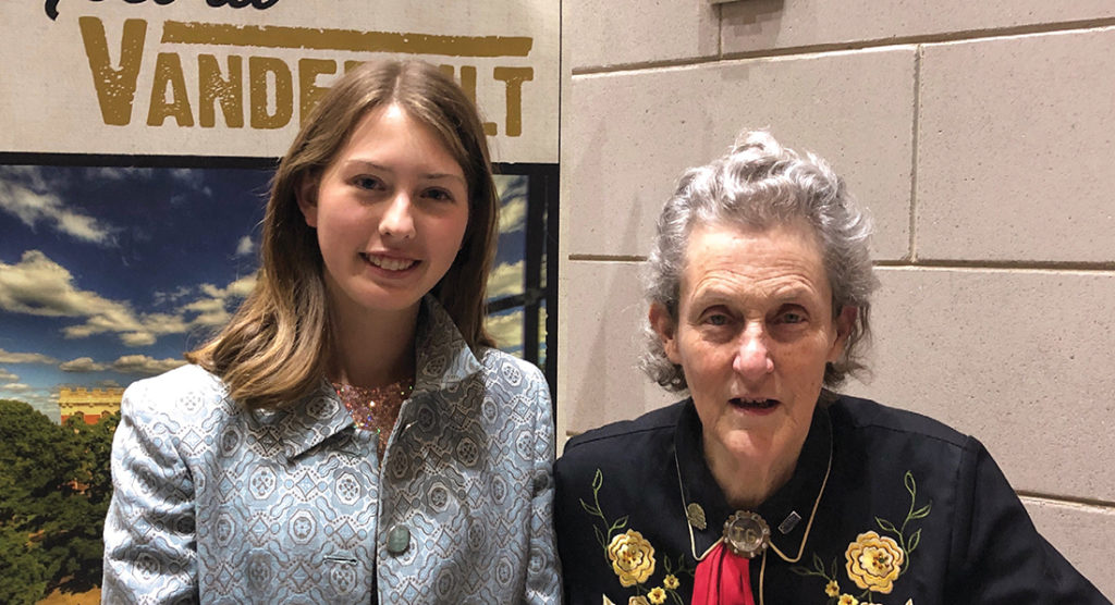 photo of Claire Barnett with Temple Grandin