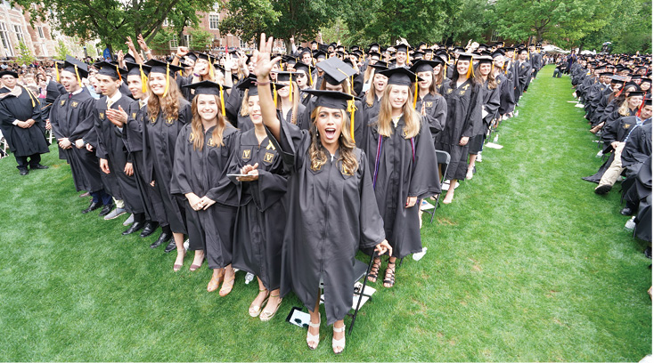 photo of students at Commencement