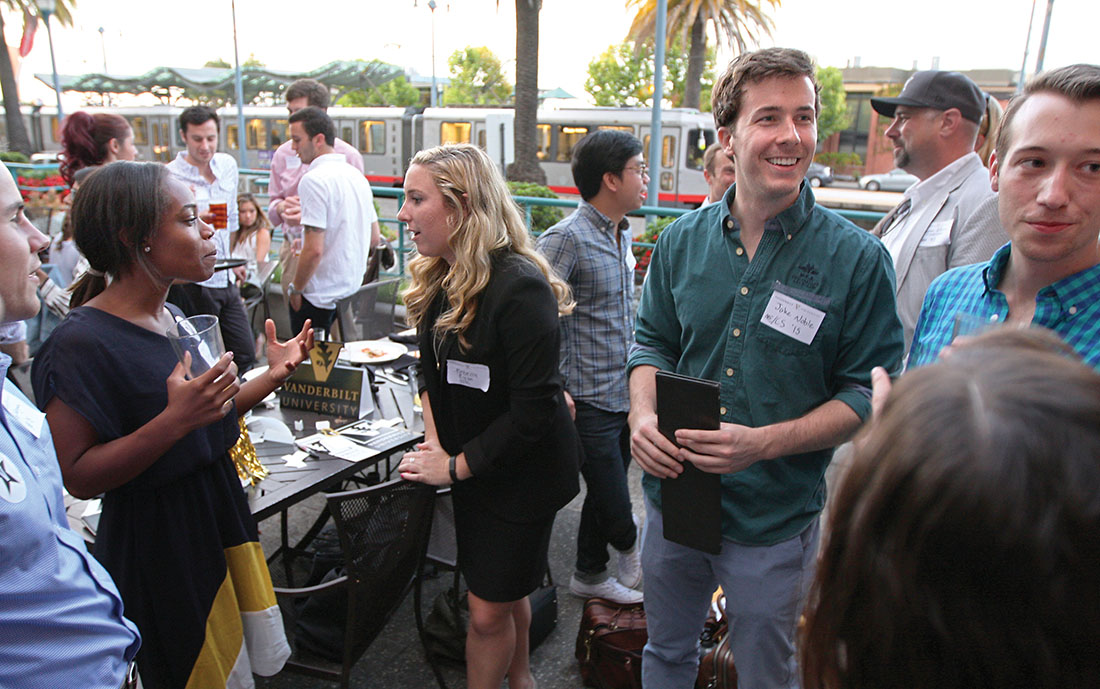 Coordinated by Chapter President John Tilsch, BA’04, and Eppa Rixey, BE’11, the “Welcome to San Francisco” happy hour in August brought together area alumni and recent graduates who have moved to the city. (NAJIB JOE HAKIM)