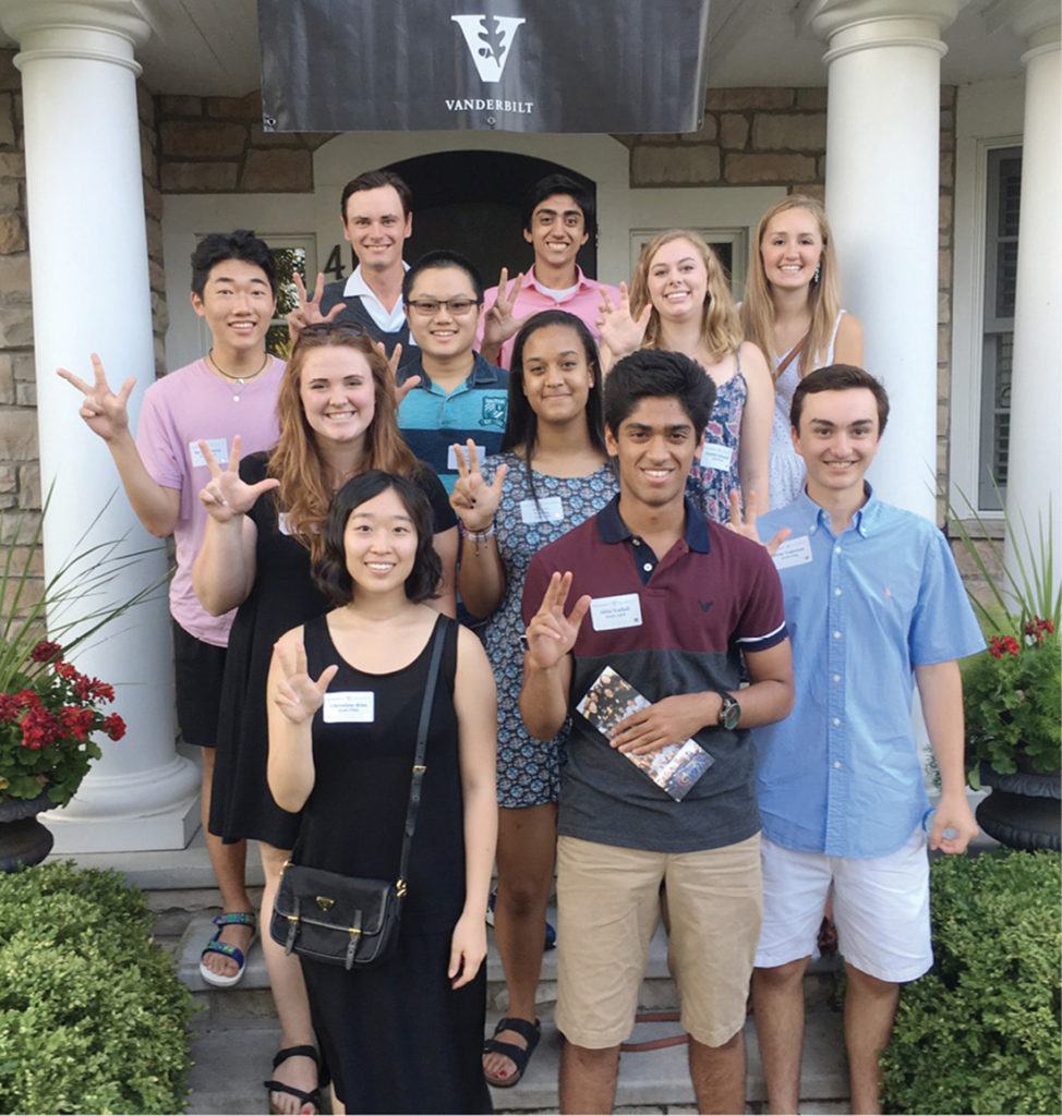 Incoming Vanderbilt students gathered this summer for send-off parties near Minneapolis (above) and Baltimore (below)—as well as in 45 other cities nationwide—for a grand welcome to the Vanderbilt community.